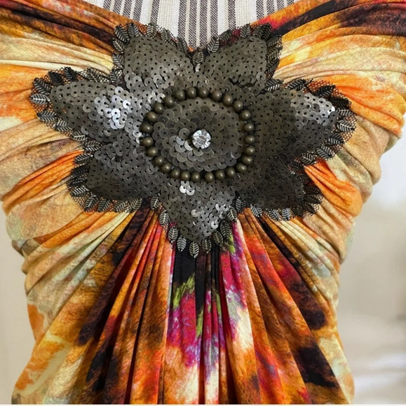 Sky Brand Bohemian Strapless Maxi Dress Resort Wear Small - Picture 3 of 9